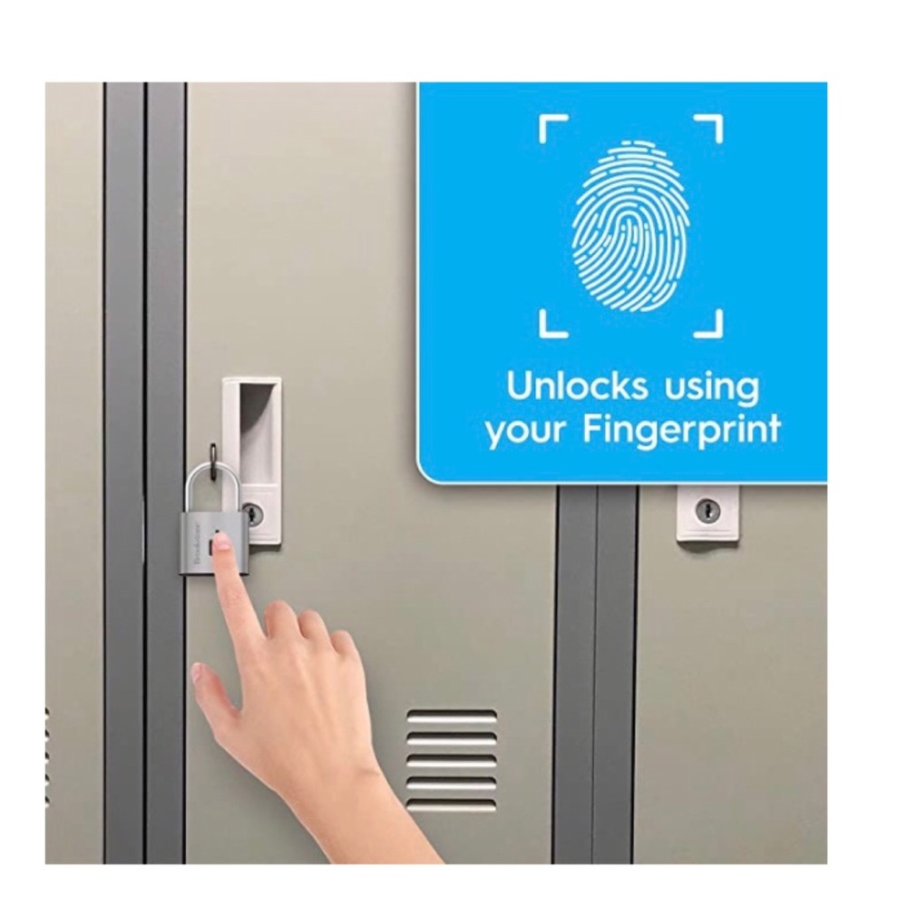 NIB BROOKSTONE Keyless Fingerprint Lock - Picture 4 of 11